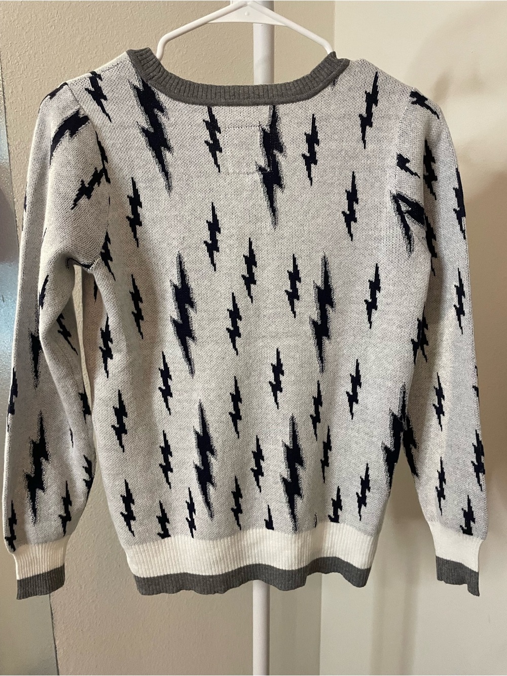 Chaser Crewneck Sweater with Lightning Bolt Pattern - Picture 5 of 6